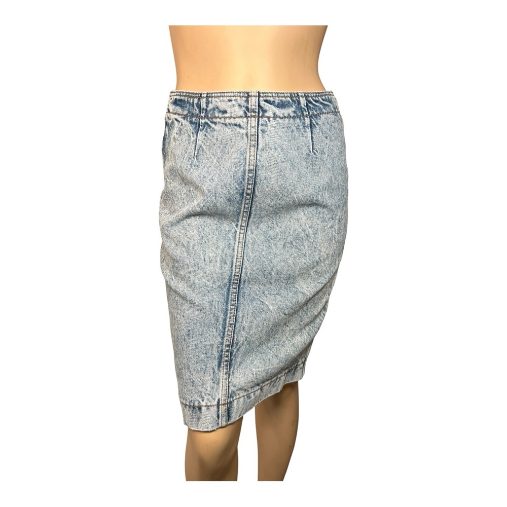 Vintage Free Agent Acid Wash Denim Skirt – Made in Brazil – Size 7/8
